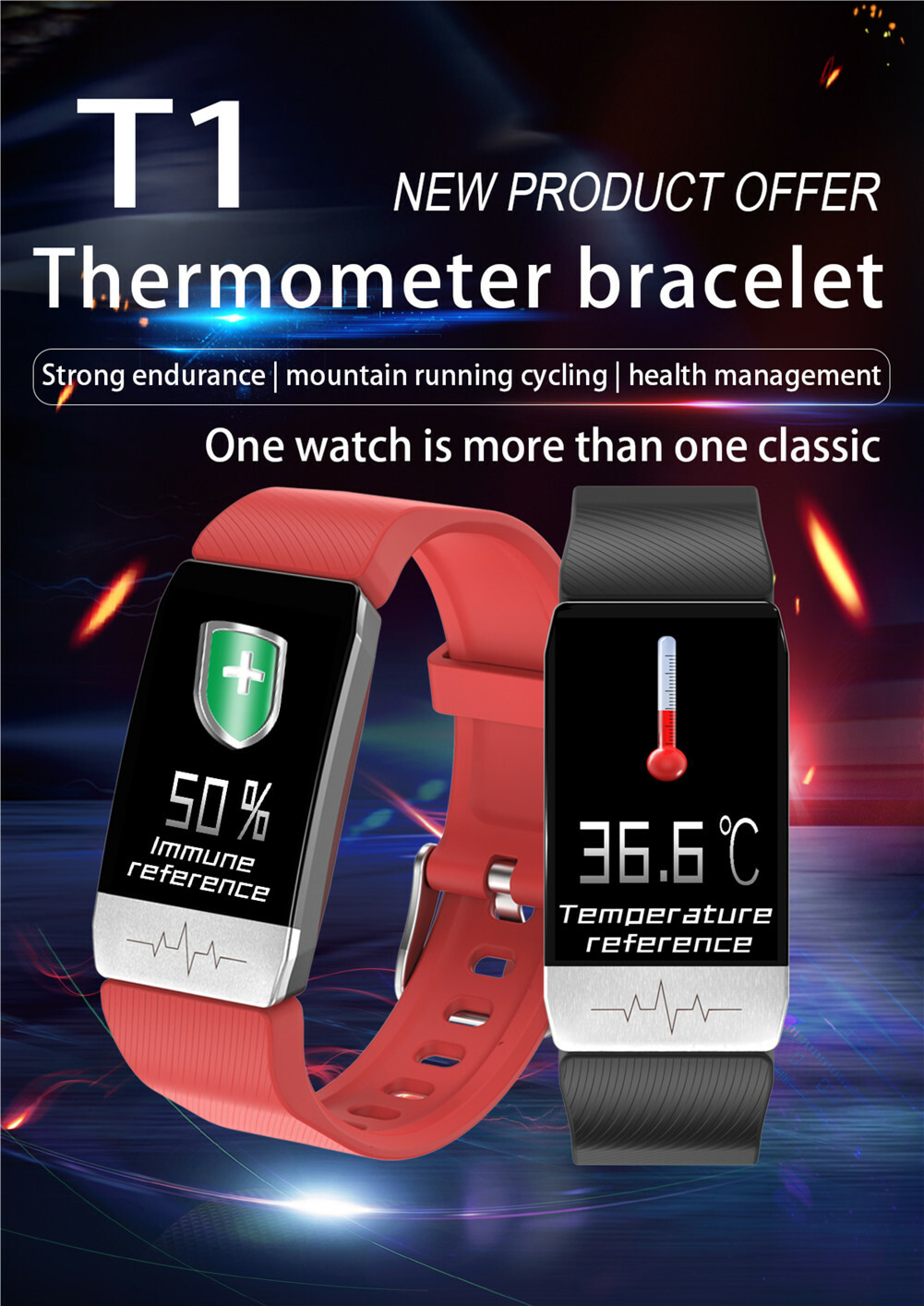 IP67 Waterproof Smart Watch Sleep Monitor Sport Pedometer Fitness Tracker