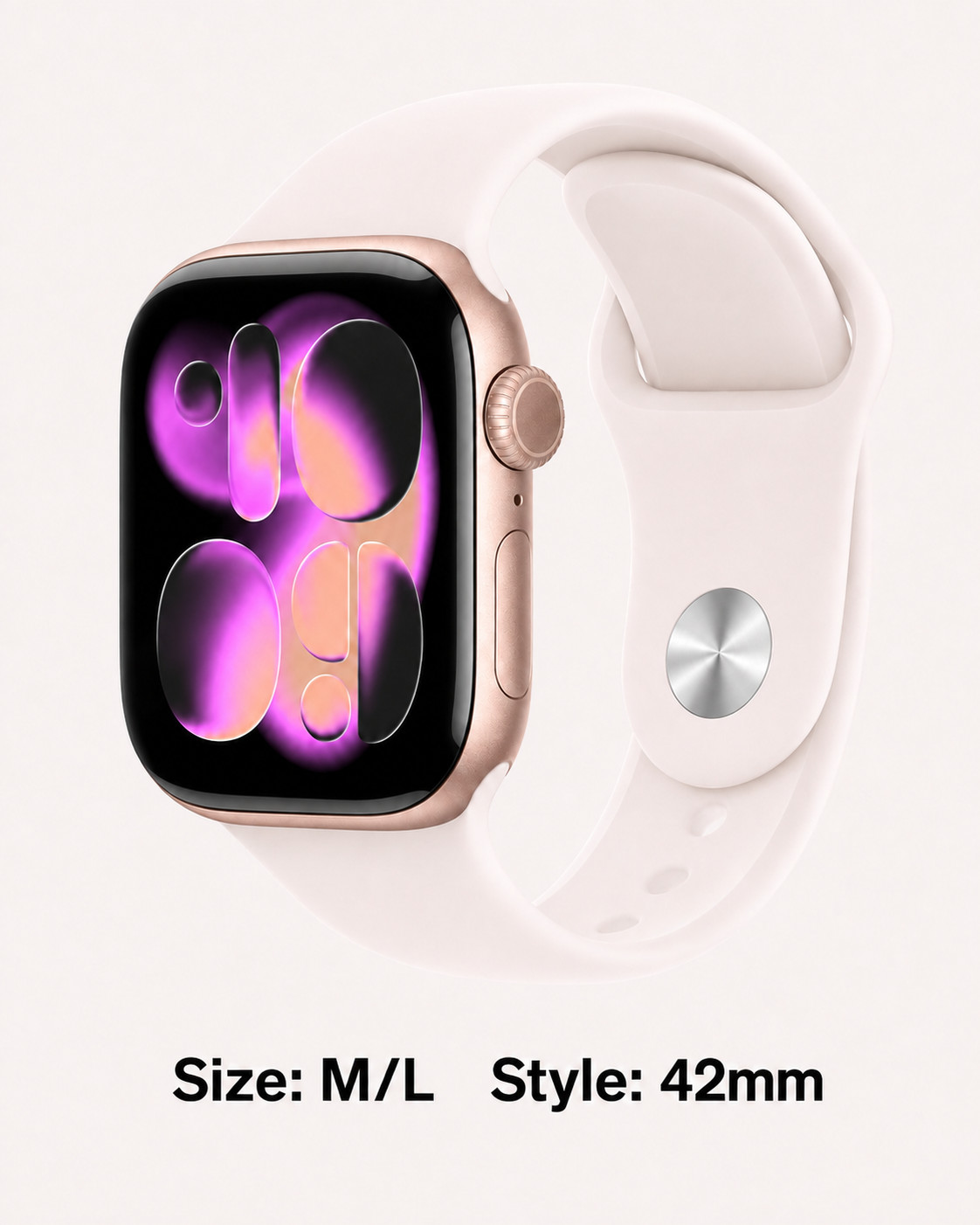 Apple Watch Series 11 GPS 42mm Rose Gold Aluminum Light Blush Sport Band M/L