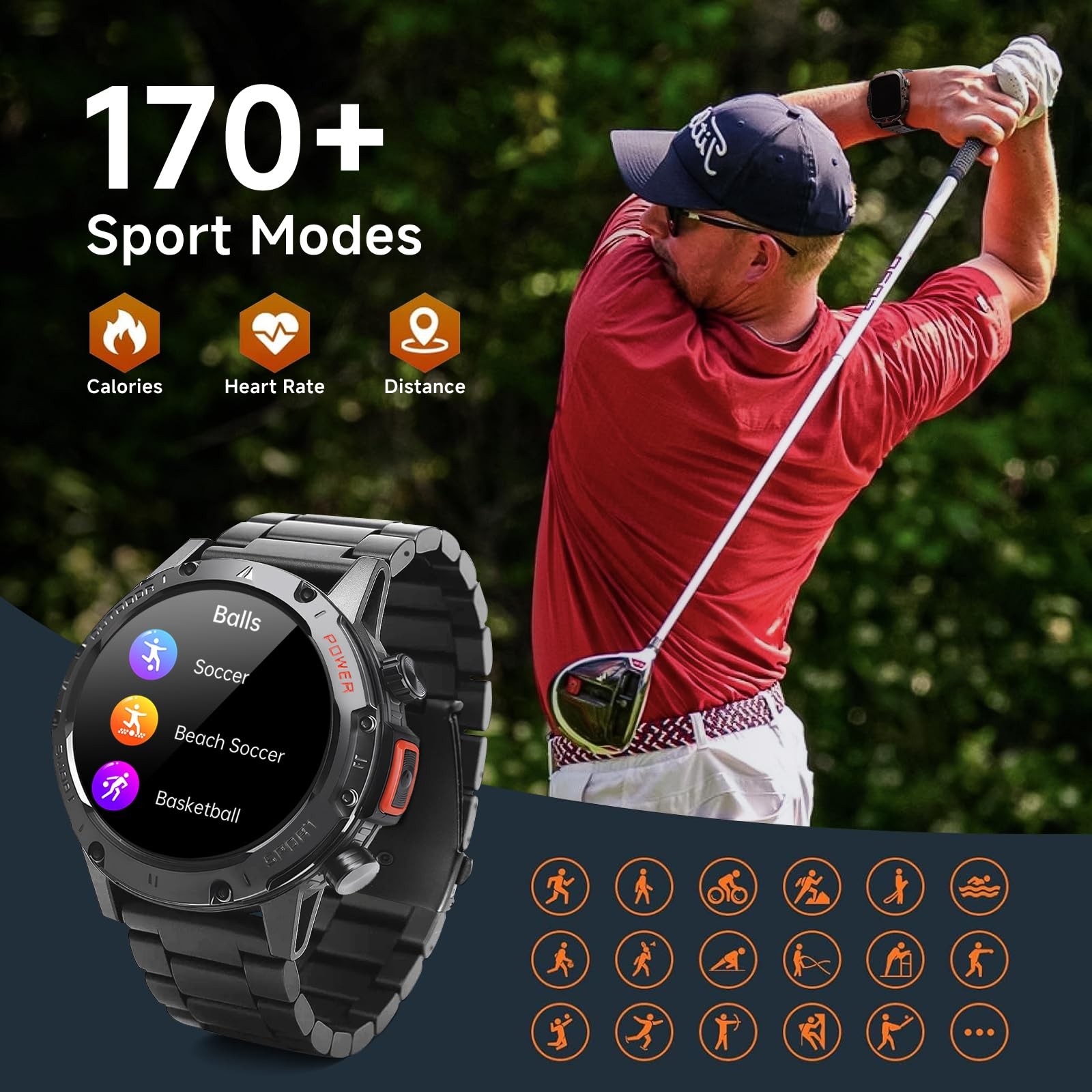 Reloj Inteligente Con Llamadas Bluetooth y Linterna Smart Watch Para Hombre 2025