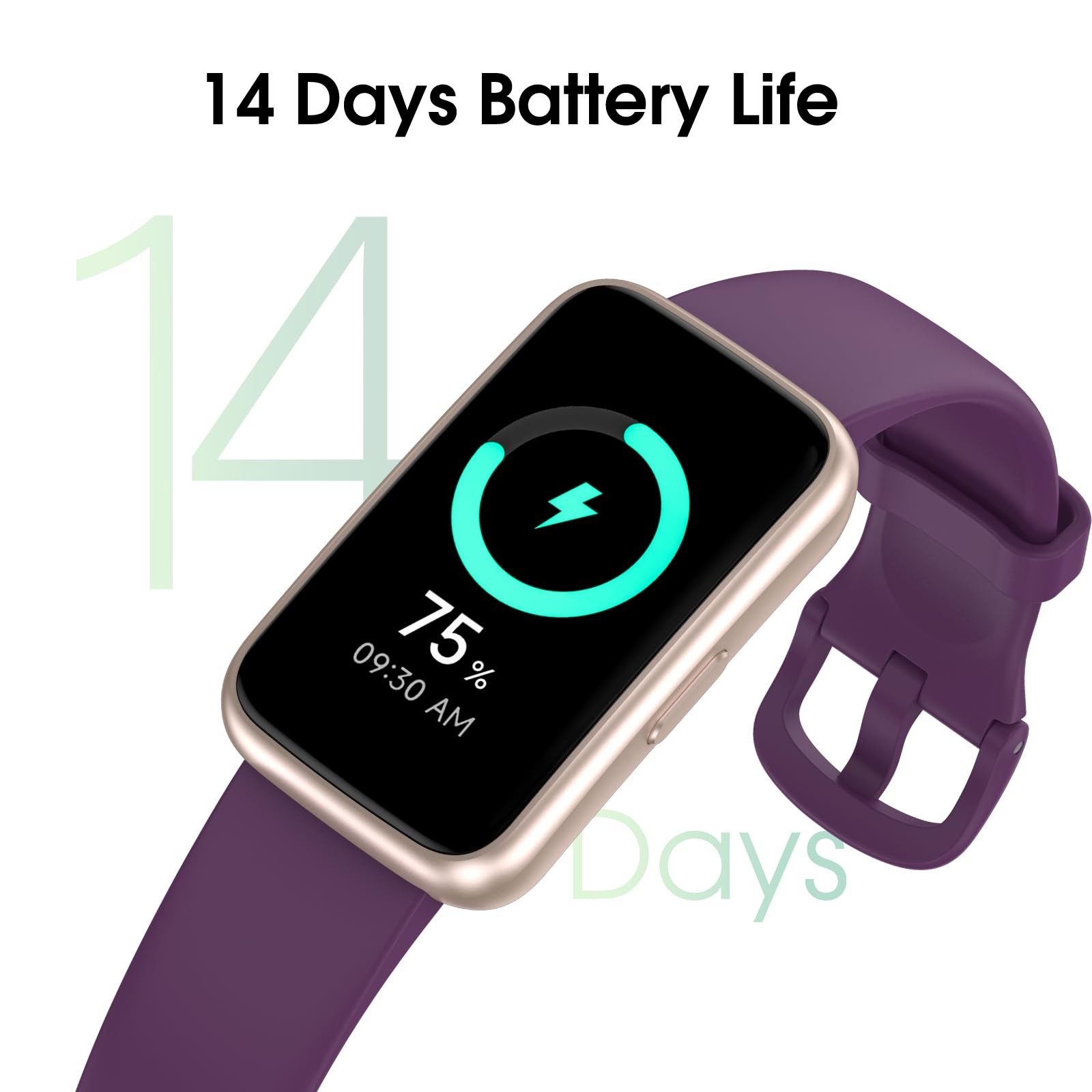 Long Battery Pedometer Watch 14 Days Battery Life, Slim Design No App/Phone R…