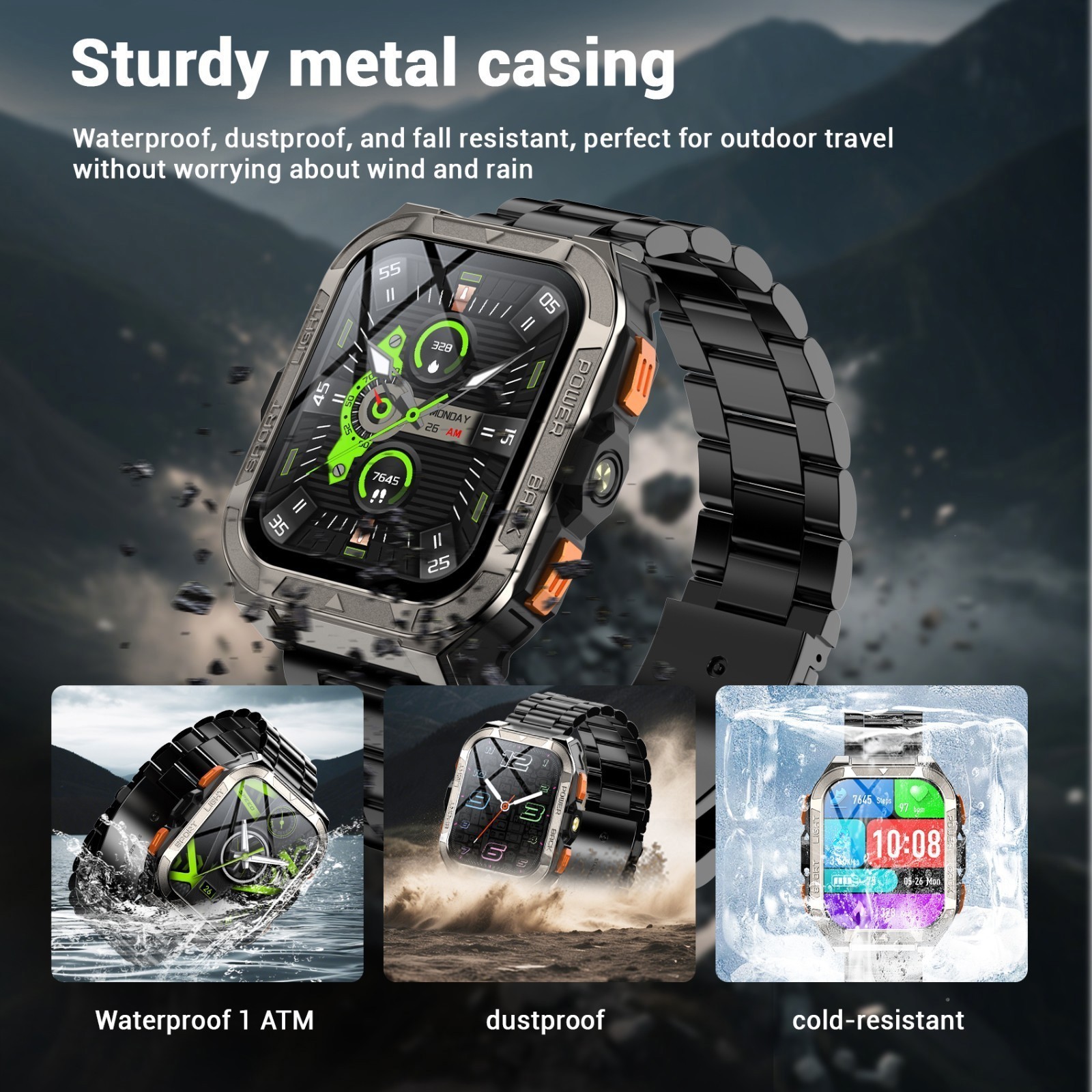 Blackview Military Rugged Smart Watch w/ GPS Position Smartwatch AI Translation