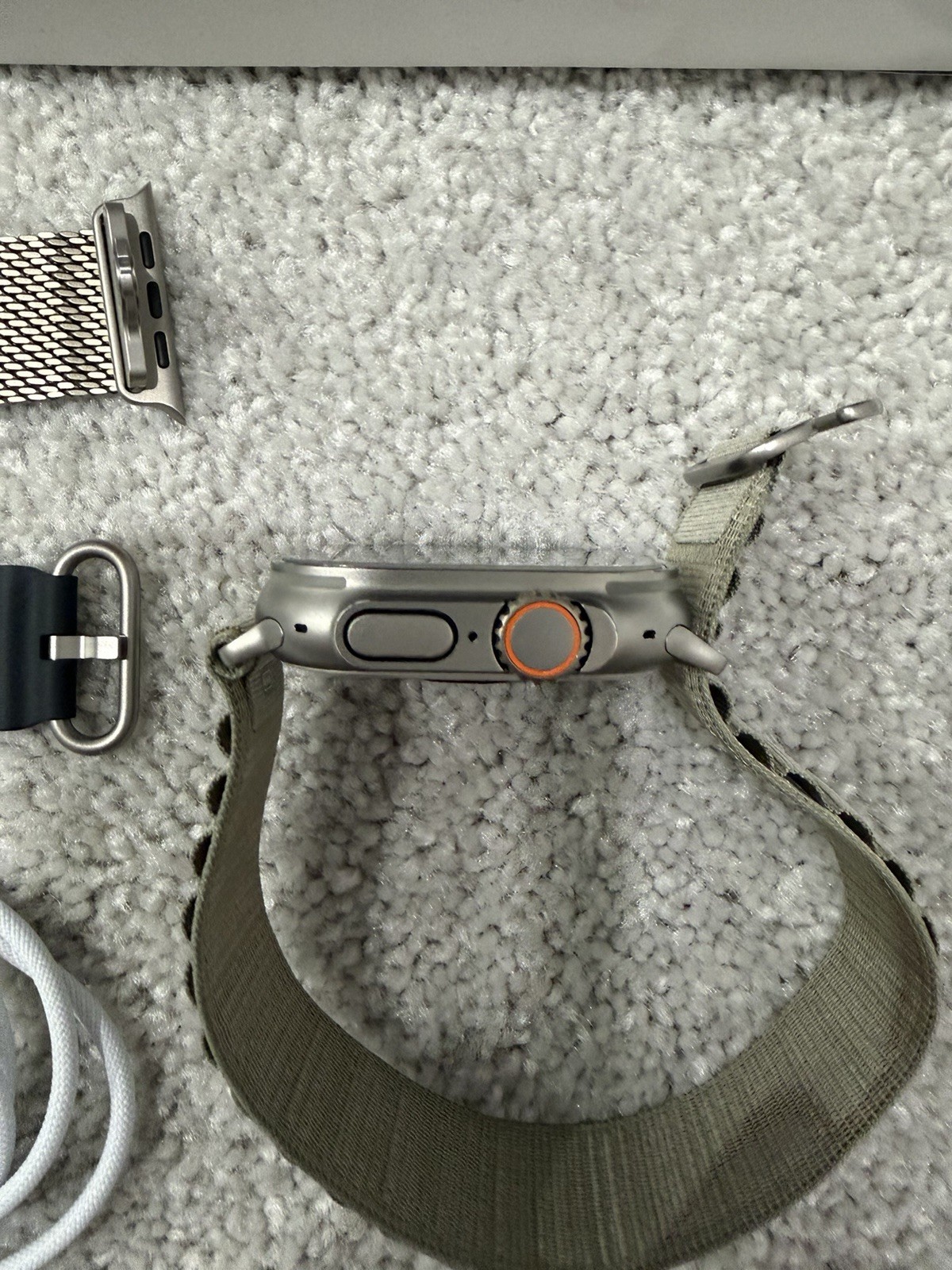 Apple Watch Ultra 2 49mm Titanium w/Milanese Loop, Ocean & Alpine Loop Bands