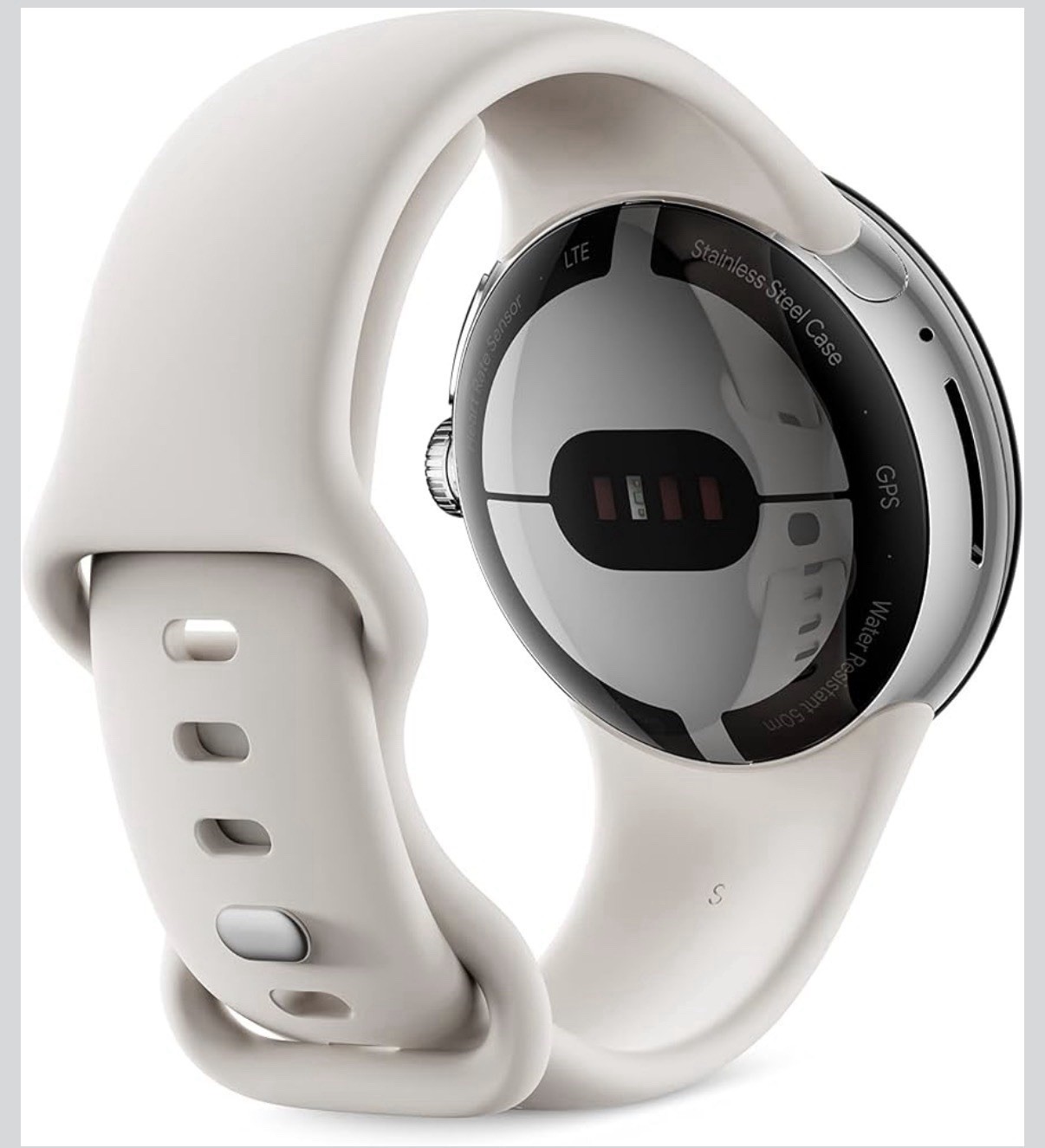 Google Pixel Watch LTE 41mm Silver Case with Chalk Band GA02832-US Smartwatch