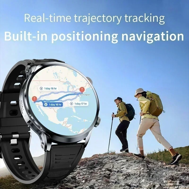 4G Android Smart Watch GPS Heart Rate Monitor HD Camera 1.95″ SIM WiFi Call NEW