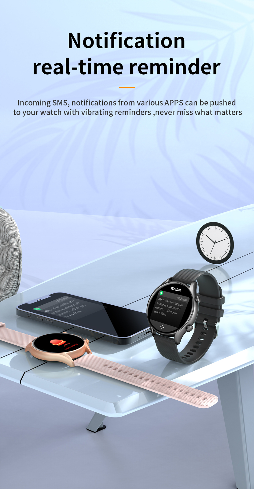 Men Women Smart Watch Waterproof Fitness Bracelet 1.39 inch Smartwatches