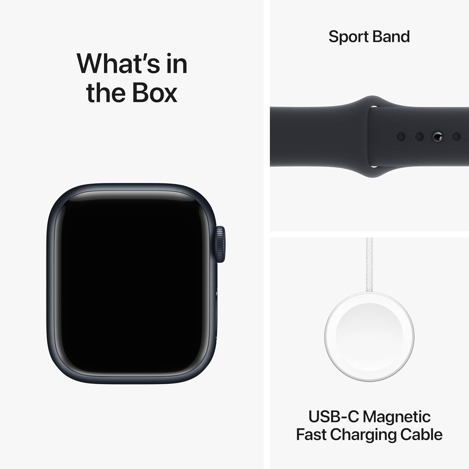 Apple Watch Series 9 GPS 41mm Smartwatch Midnight Aluminum Case M/L ECG GPS