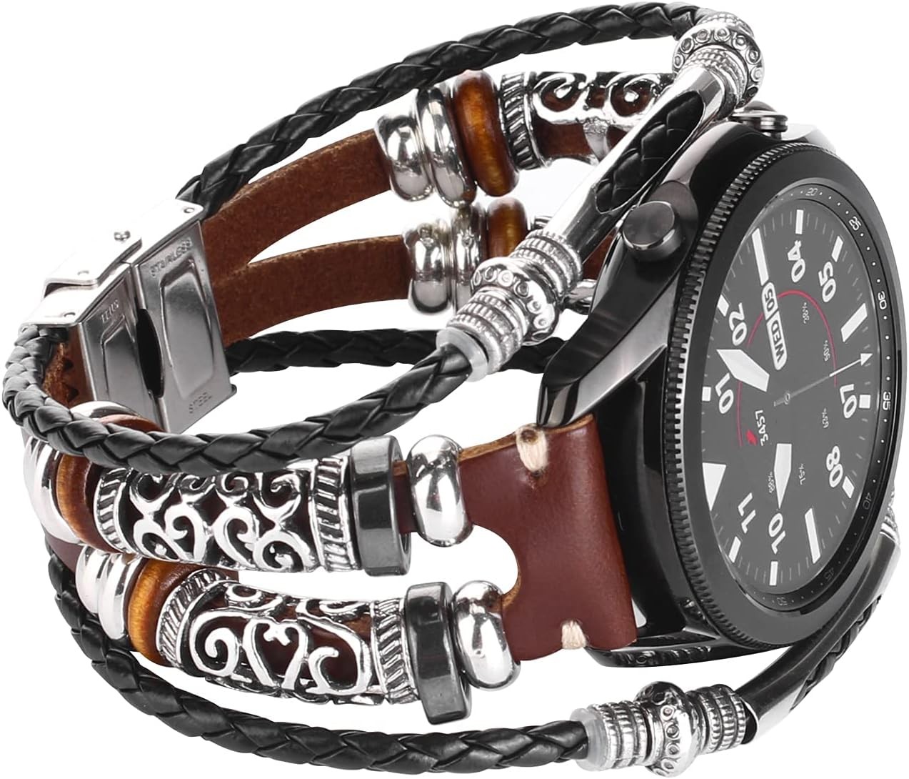 20mm Leather Band for Samsung Galaxy Watch 5 Pro 44mm & Other Models