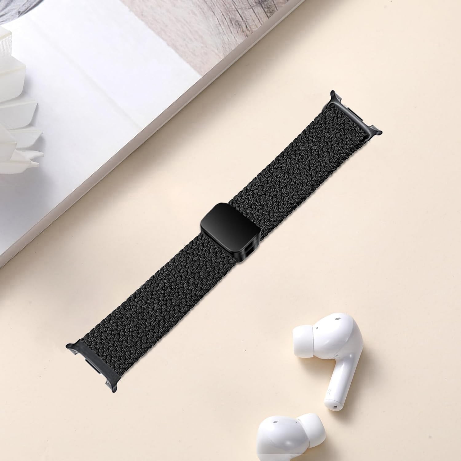 Nylon Braided Band for Samsung Galaxy Watch Ultra 47mm – Elastic Buckle Strap
