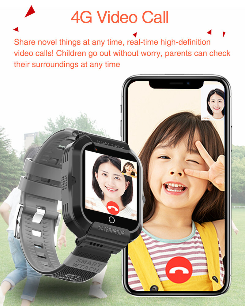 Kids Smartwatch Phone 4G SOS Anti-Lost Camera Video Calling for Boys Girls Gift