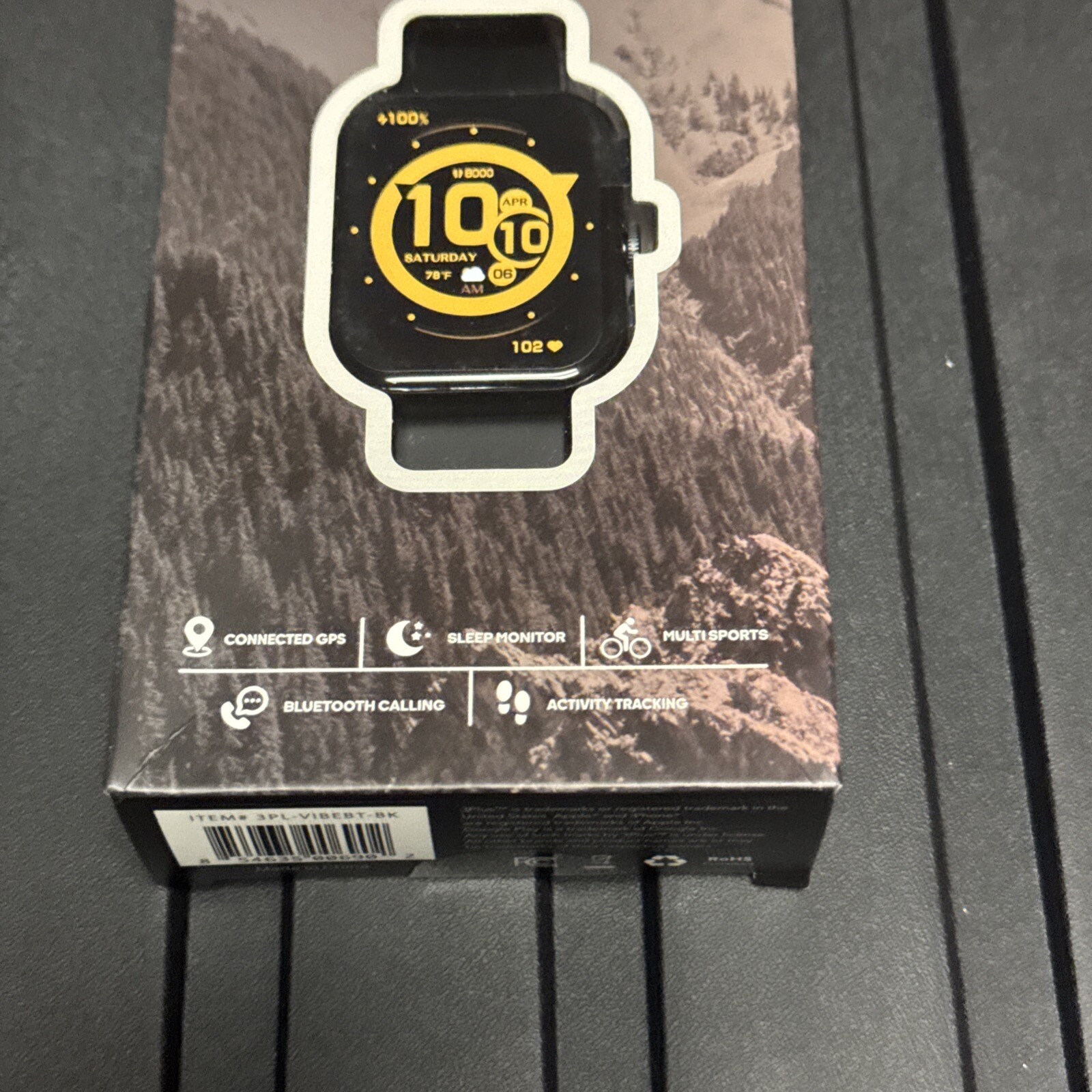 3Plus Vibe LiteBT BK Vibe Lite BT (Bluetooth Calling) Smartwatch Black