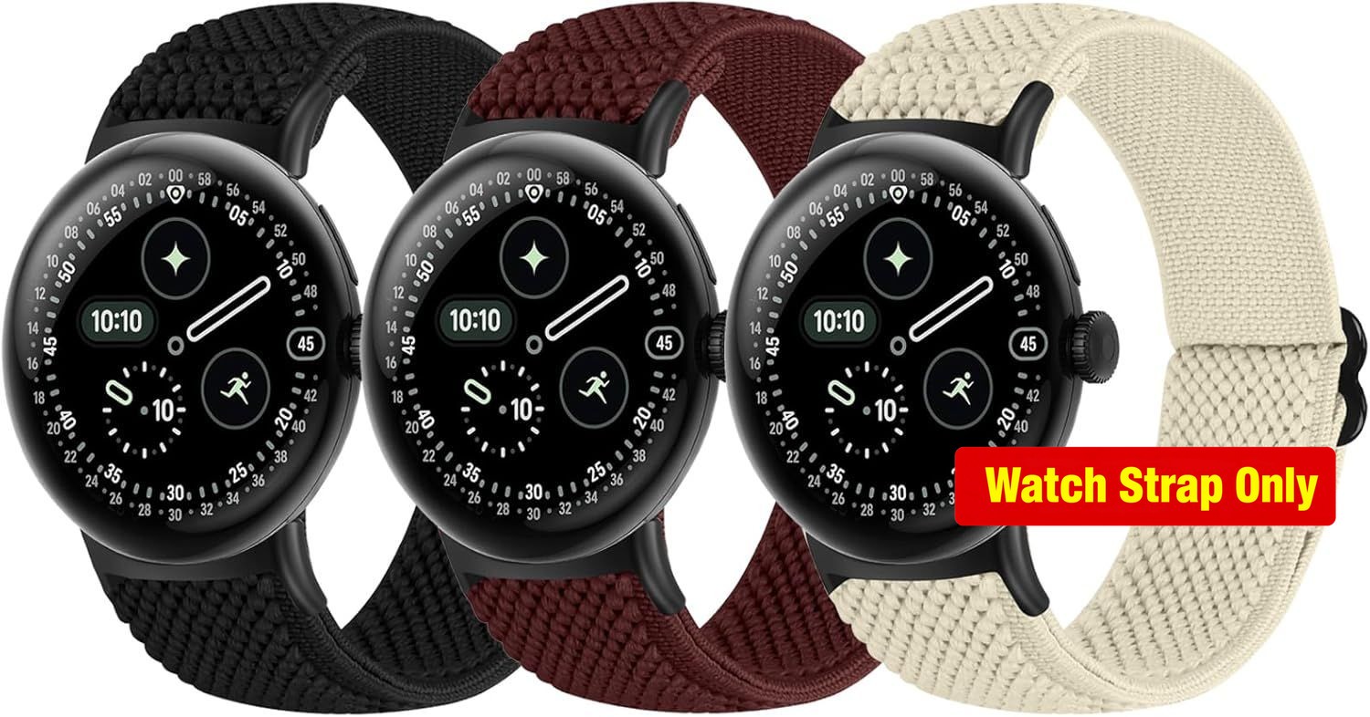 Adjustable Stretchy Nylon Band for Google Pixel Watch 41mm – Compatible Straps
