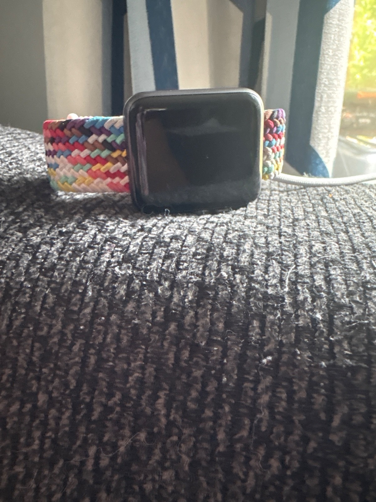 Apple Watch Series 3gps 42 Mm Space Gray Aluminum. Excellent con. Colorful band