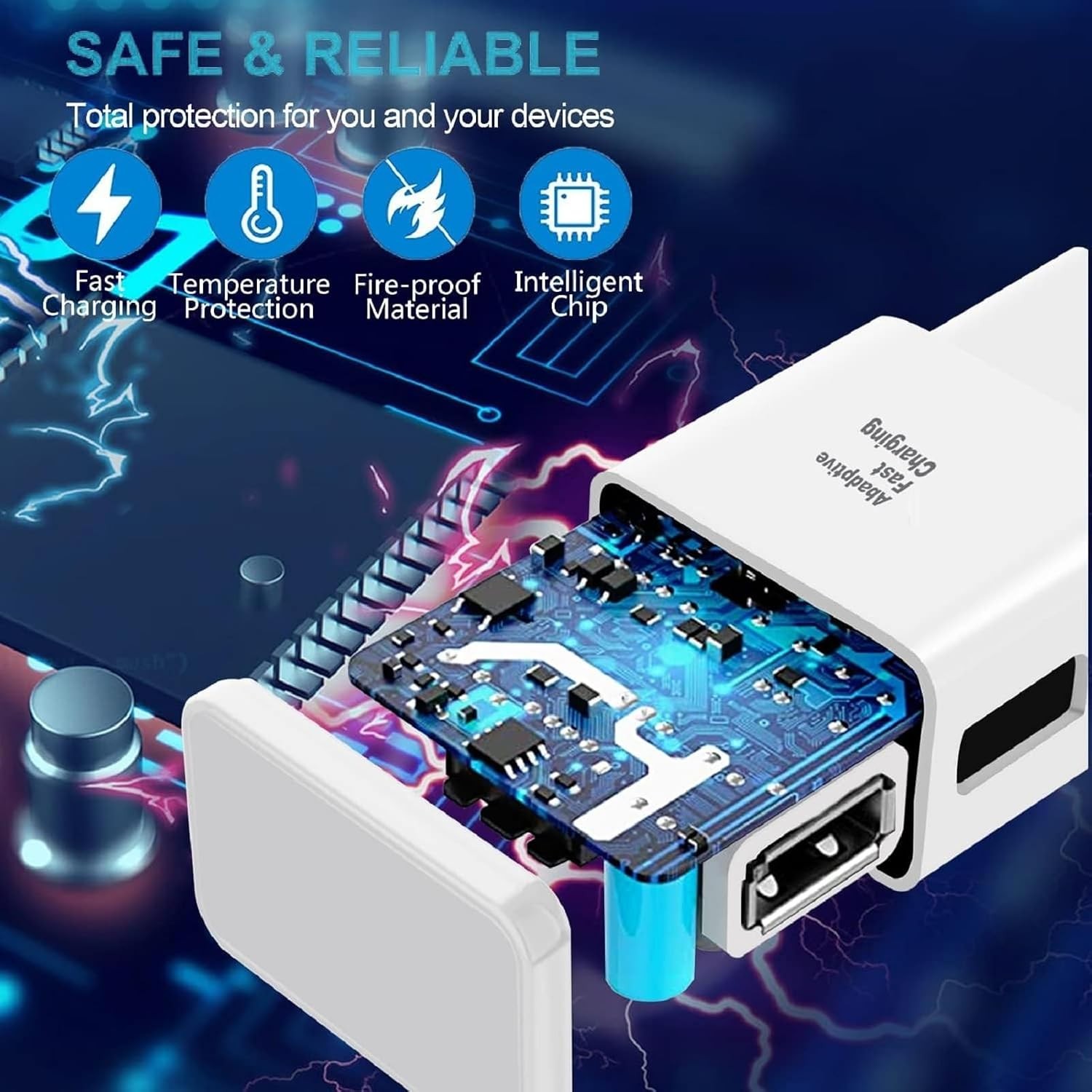 Samsung Fast Charging Cord 6FT Type C Charger USB Wall Charger Block for Galaxy