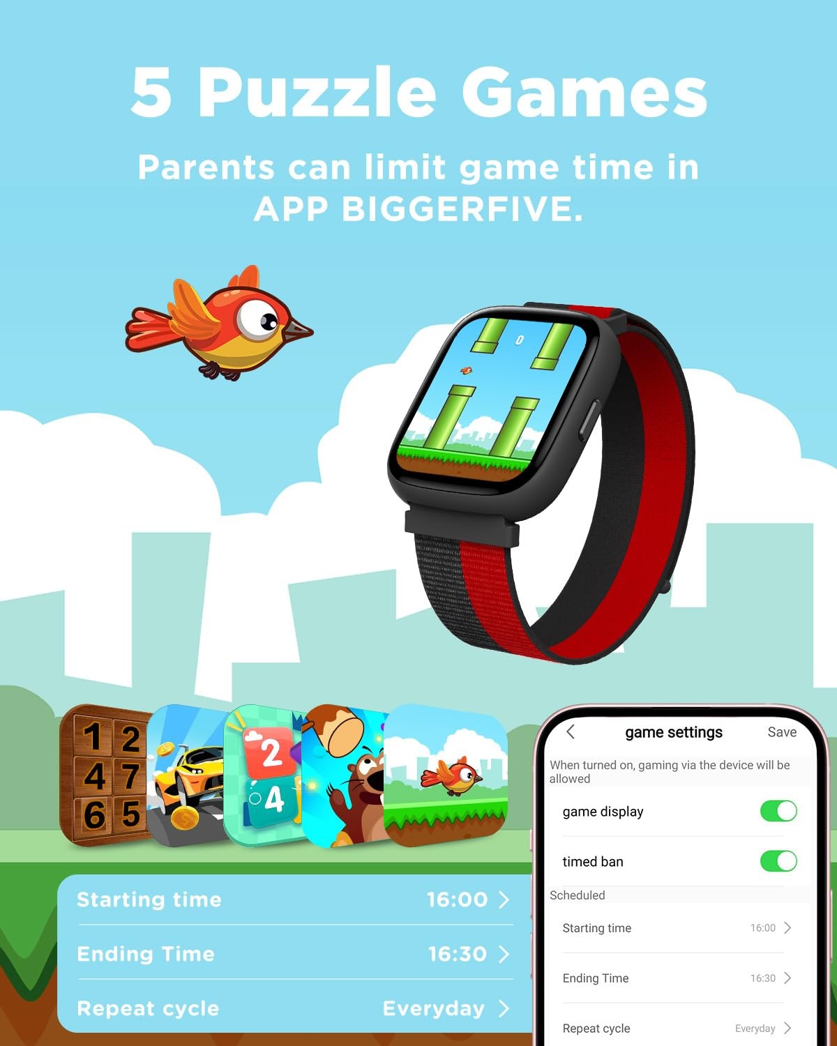 Smart Watch for Kids, 1.8″ Fitness Tracker Watch Pedometer, Heart Rate, IP68 …