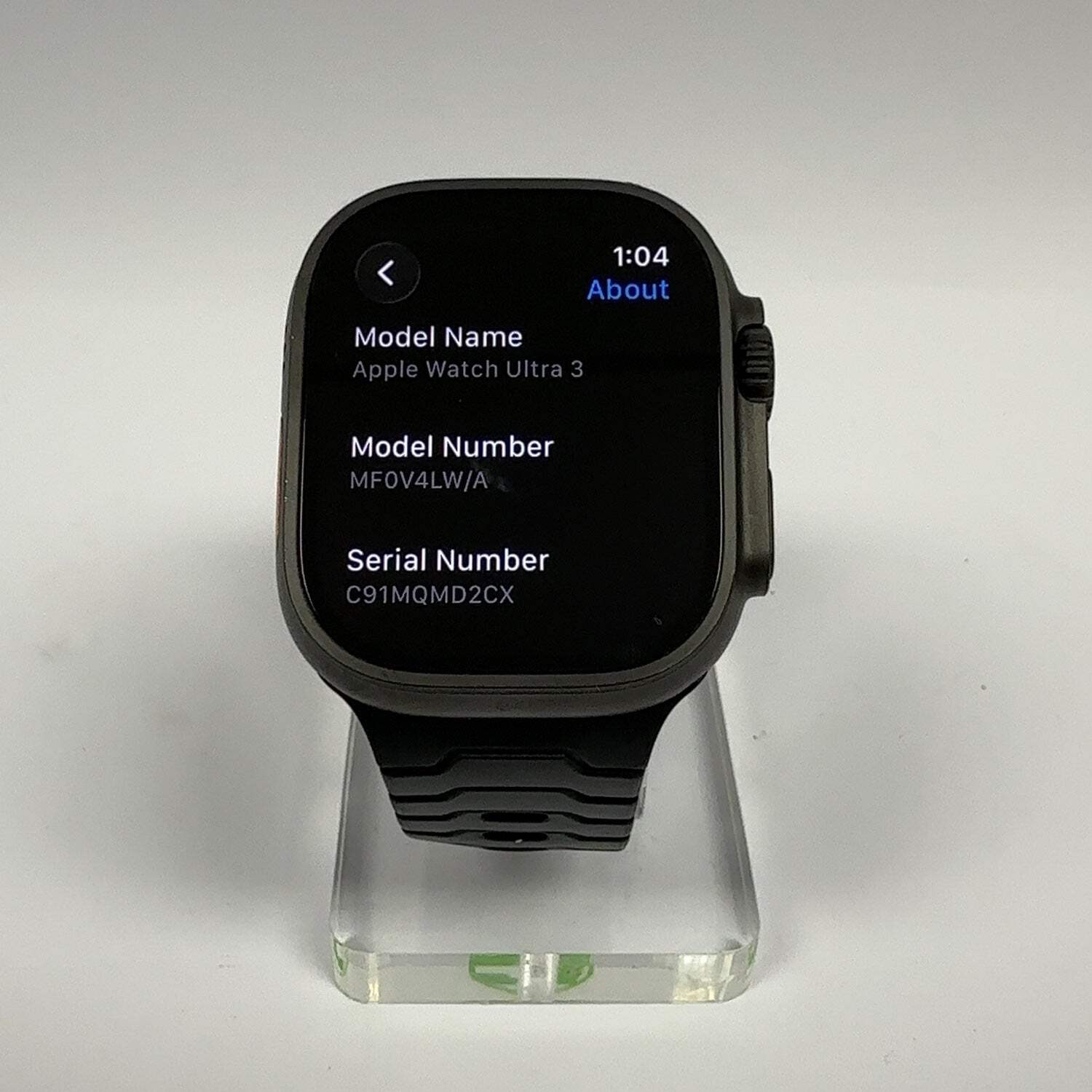 Unlocked Apple Watch Ultra 3 49MM Black Titanium Aftermarket Band MF0V4LW/A