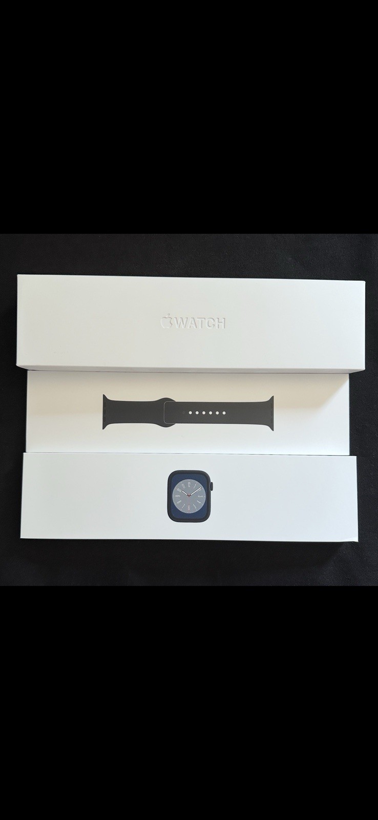 Apple Watch Series 8 45mm Midnight Aluminum Case with Sport Band, M/L (GPS +…