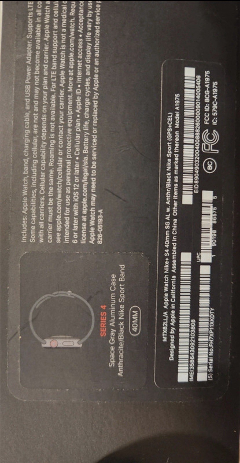Apple Watch Series 4 40mm Aluminum Case Unlocked GPS+Cell