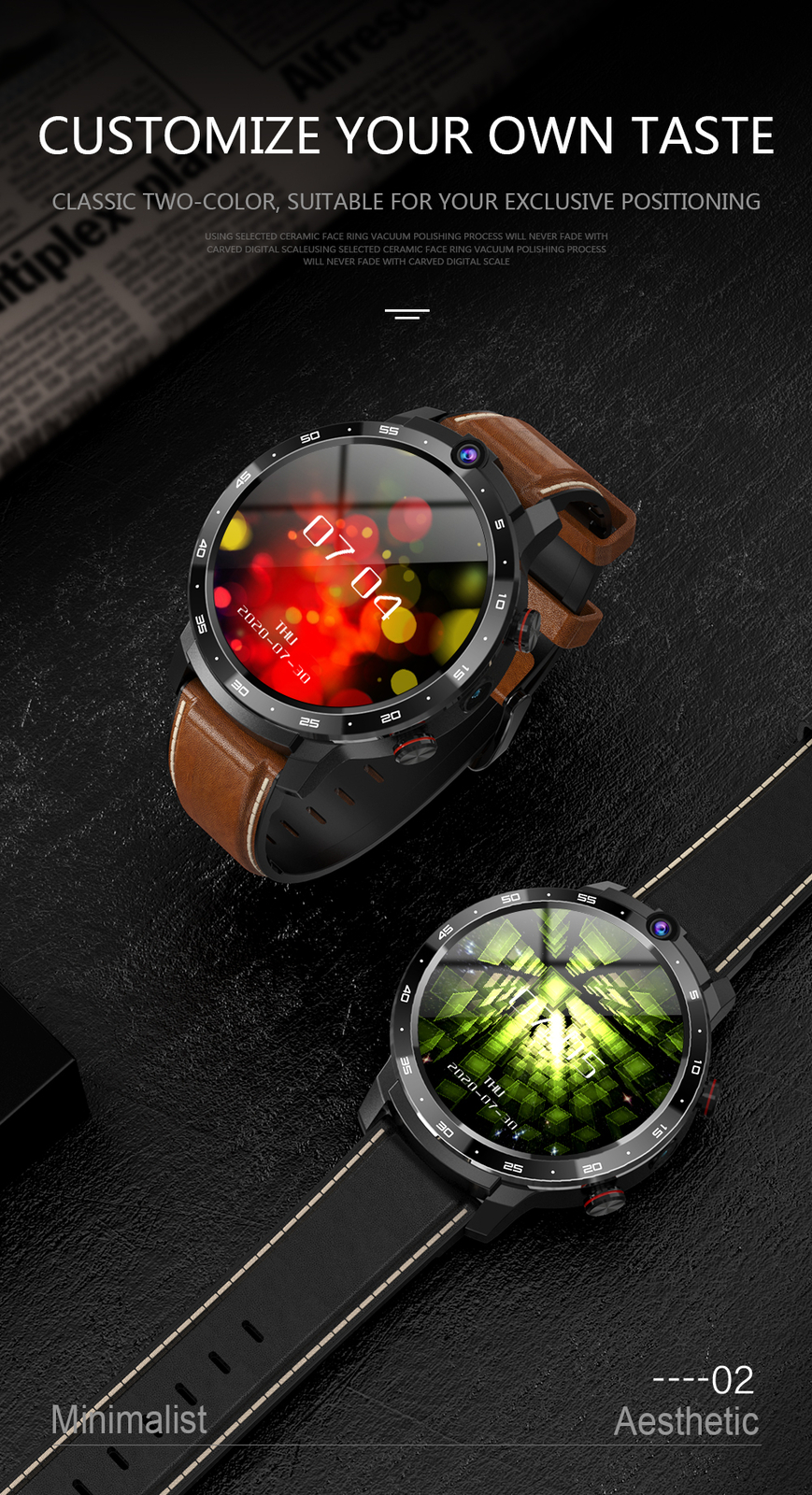 4G Unlocked Smartwatch waterproof Phone HD Camera and large battery smartwatch