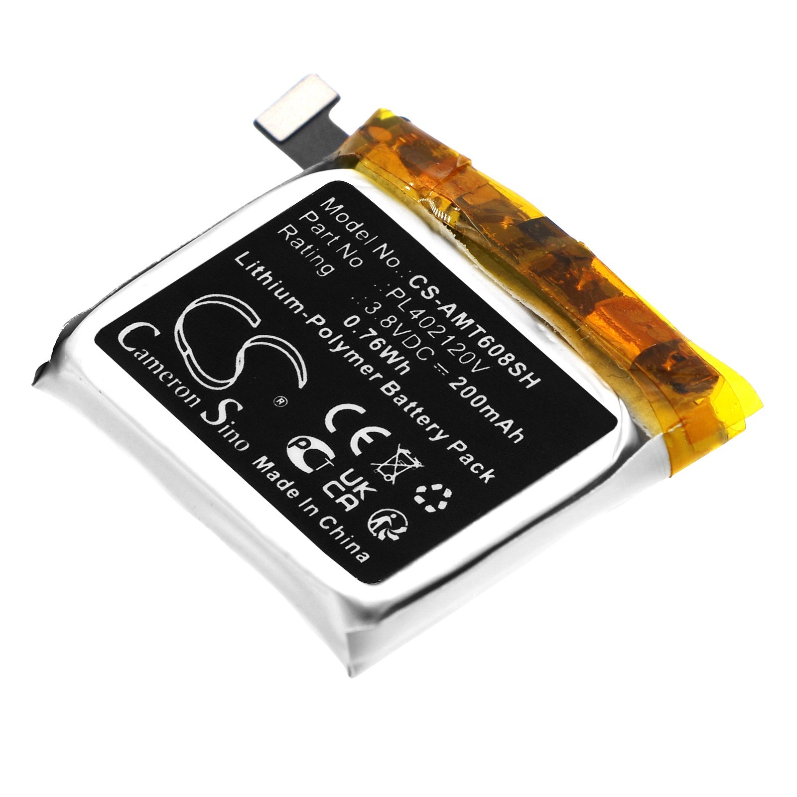Li-Polymer BATTERIE 3.7V 200mAh Type PL402120V For Amazfit Bip A1608