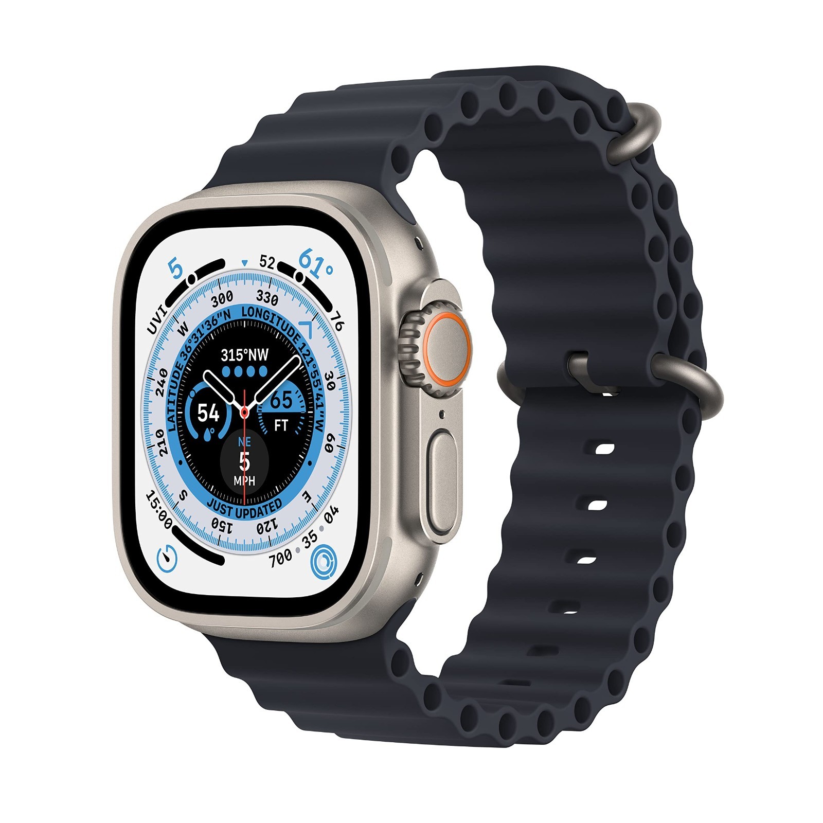 Apple Watch Ultra Smartwatch GPS+Cellular 49mm Titanium Case Midnight Ocean Band