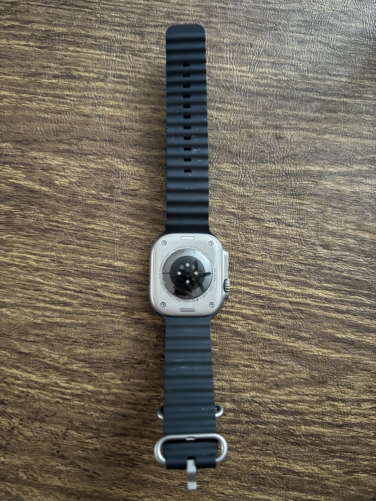 Apple Watch Ultra 49mm Titanium Case with Midnight Ocean Band, One Size