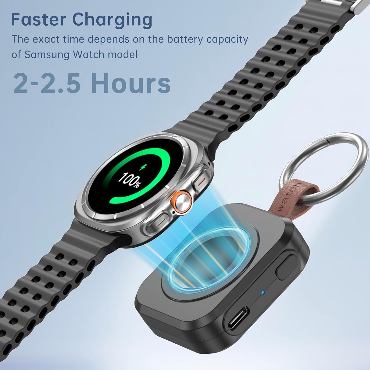 Samsung Galaxy Watch Charger, 1200mAh Portable Charger for Galaxy Watch 8/7/6/5/