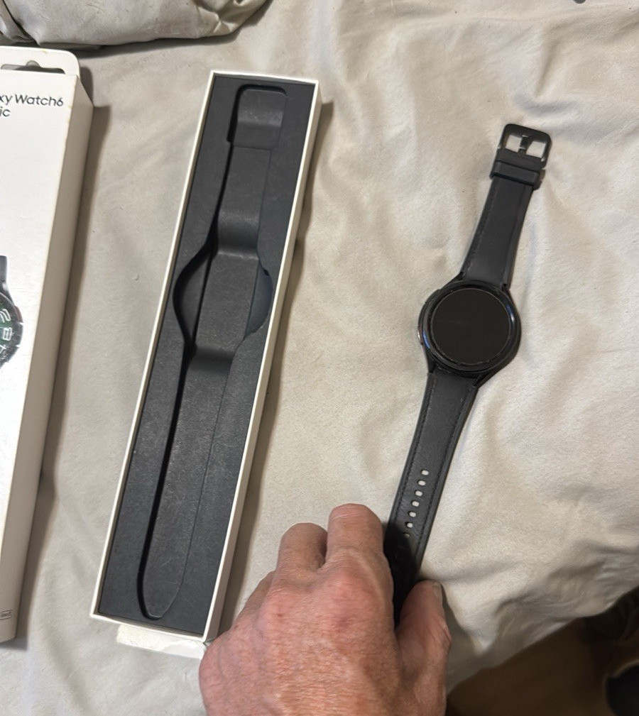 Samsung Galaxy Watch6 Classic 46mm Black Stainless Steel 16GB GPS BT Wi-Fi
