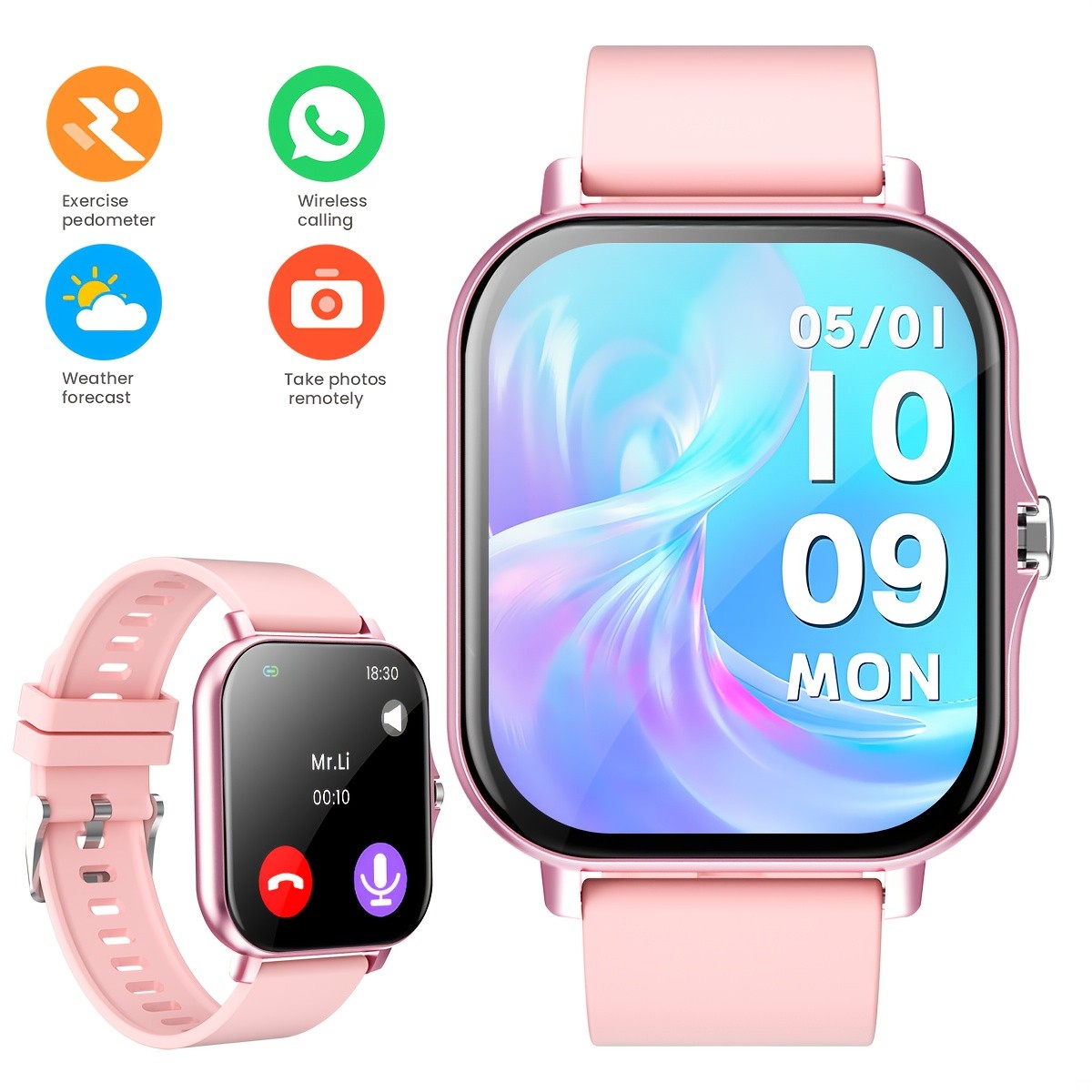 1.83” Smartwatch with Call, 100+ Sports Modes, Remote Camera, Ideal Gift Unisex
