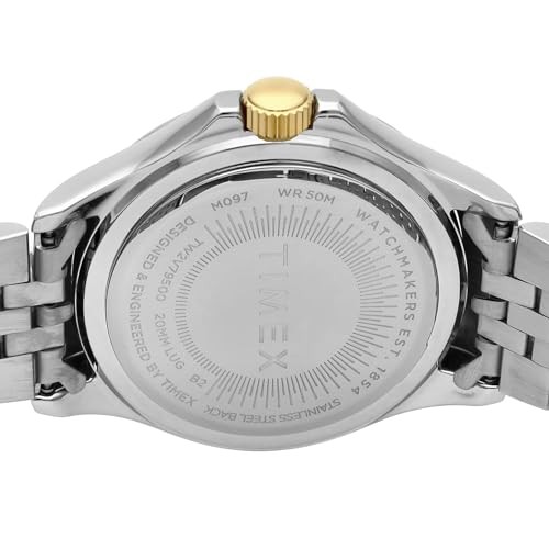 TIMEX Watch TW2V79500 Silver Pink Gold Quartz 41mm Ladies
