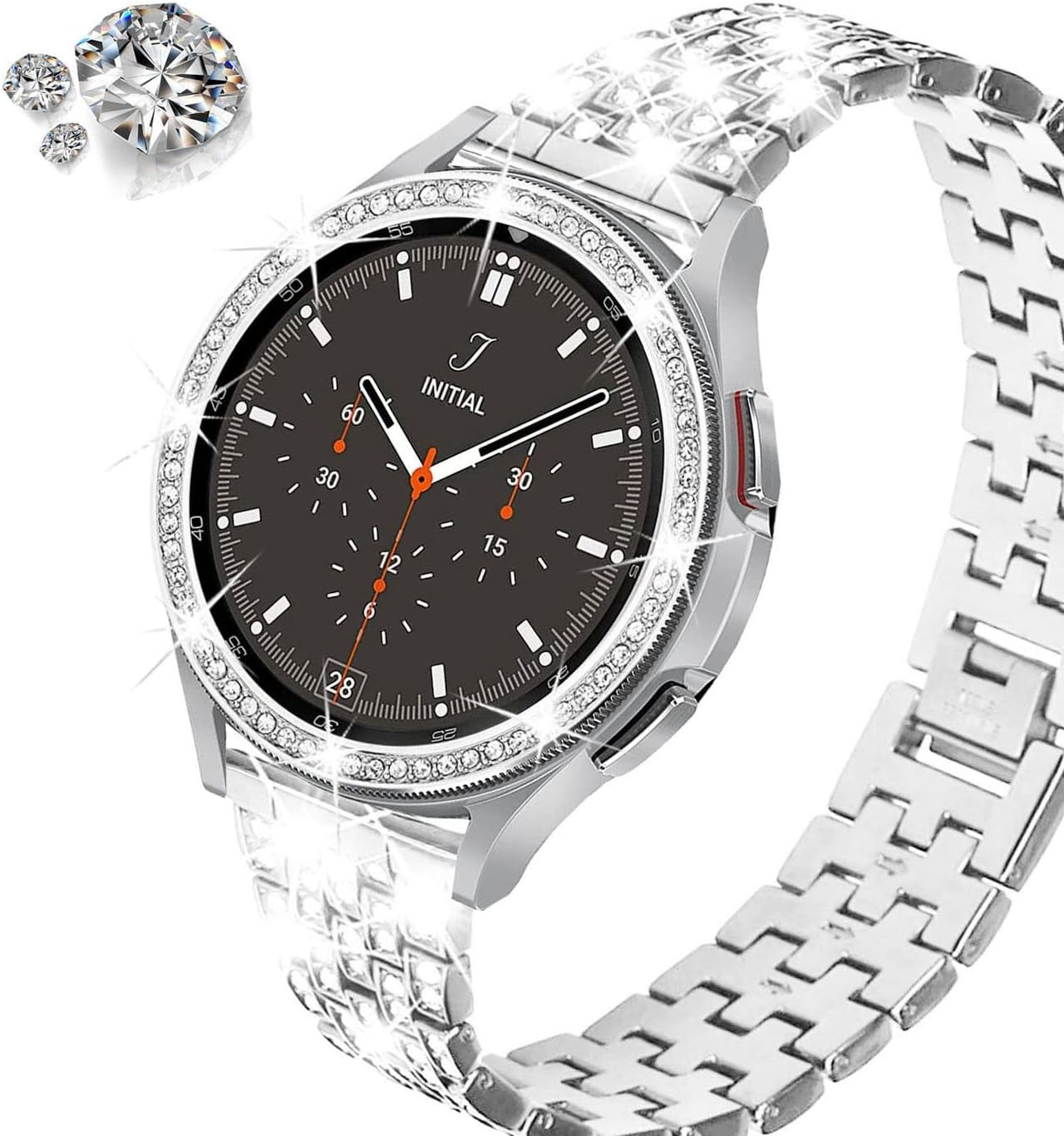 Bling Diamond Bezel Cover for Samsung Galaxy Watch 4 Classic 42mm, Gear Sport