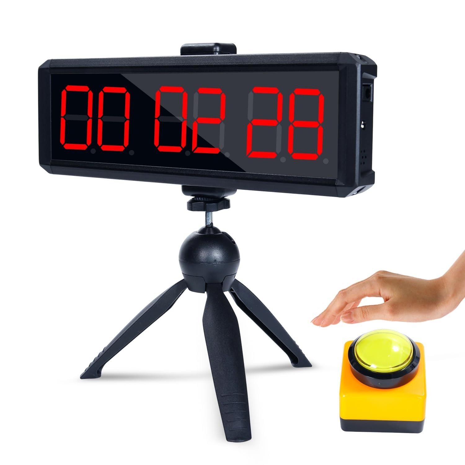 Stopwatch with Start/Stop Button LED Digital Timer Stand 1.5 Red