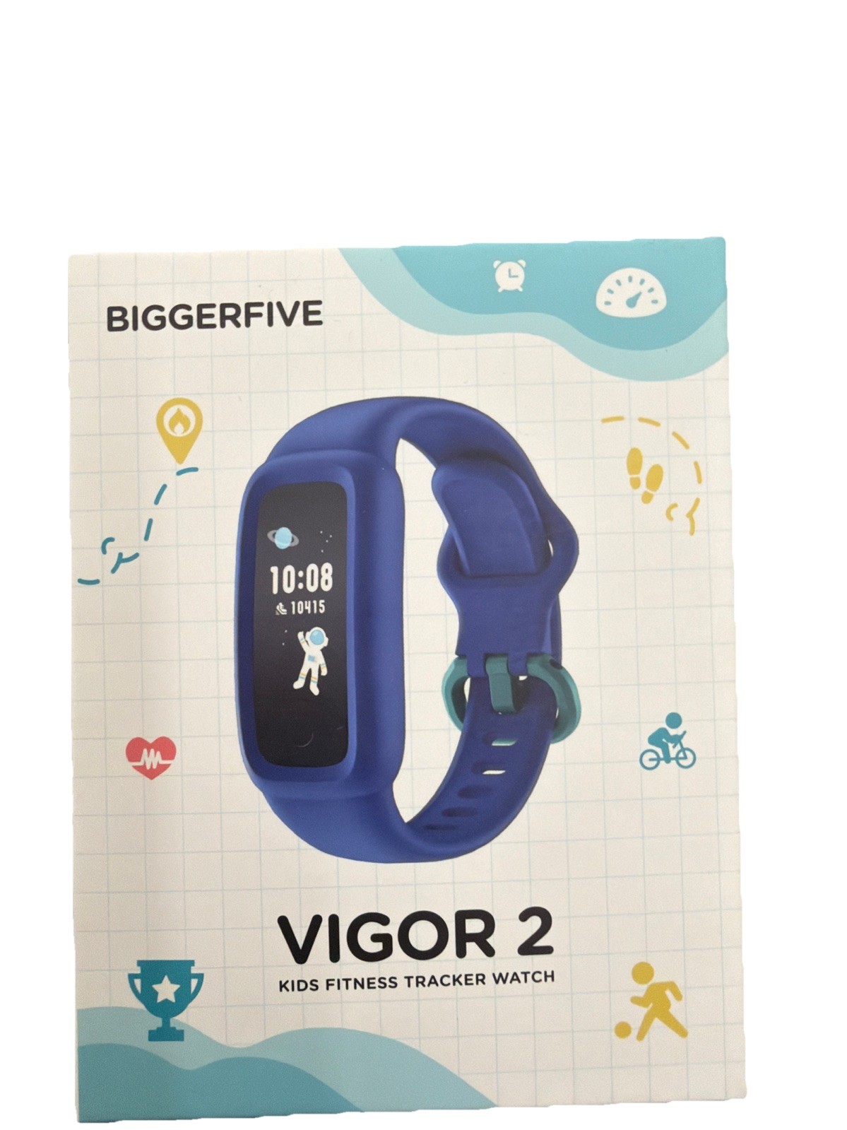BIGGERFIVE Vigor 2 L Kids Fitness Tracker Watch for Boys Girls Ages 5-15, Activi