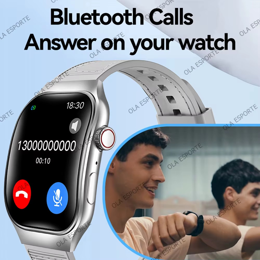 Bluetooth Smart Watch for Men with ECG/PPG Health Monitor and Curved Screen