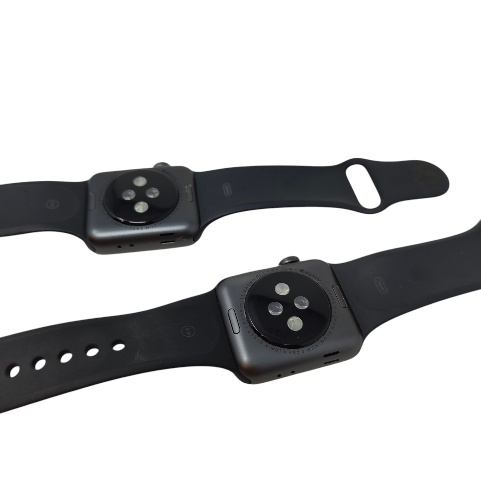 Lot of 2 Apple Watch Series 3 38mm Space Gray Aluminum