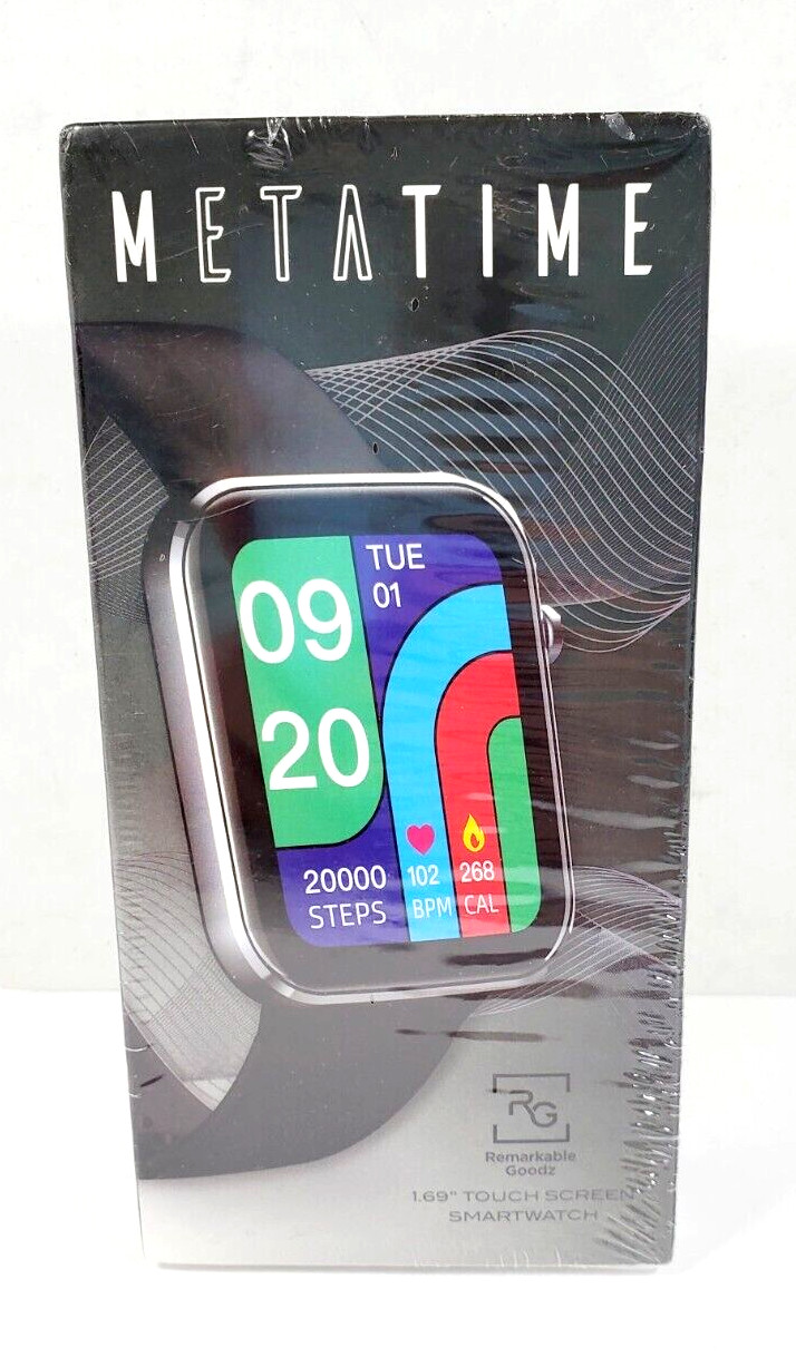 Metatime 1.69″ Touchscreen Smartwatch – Black