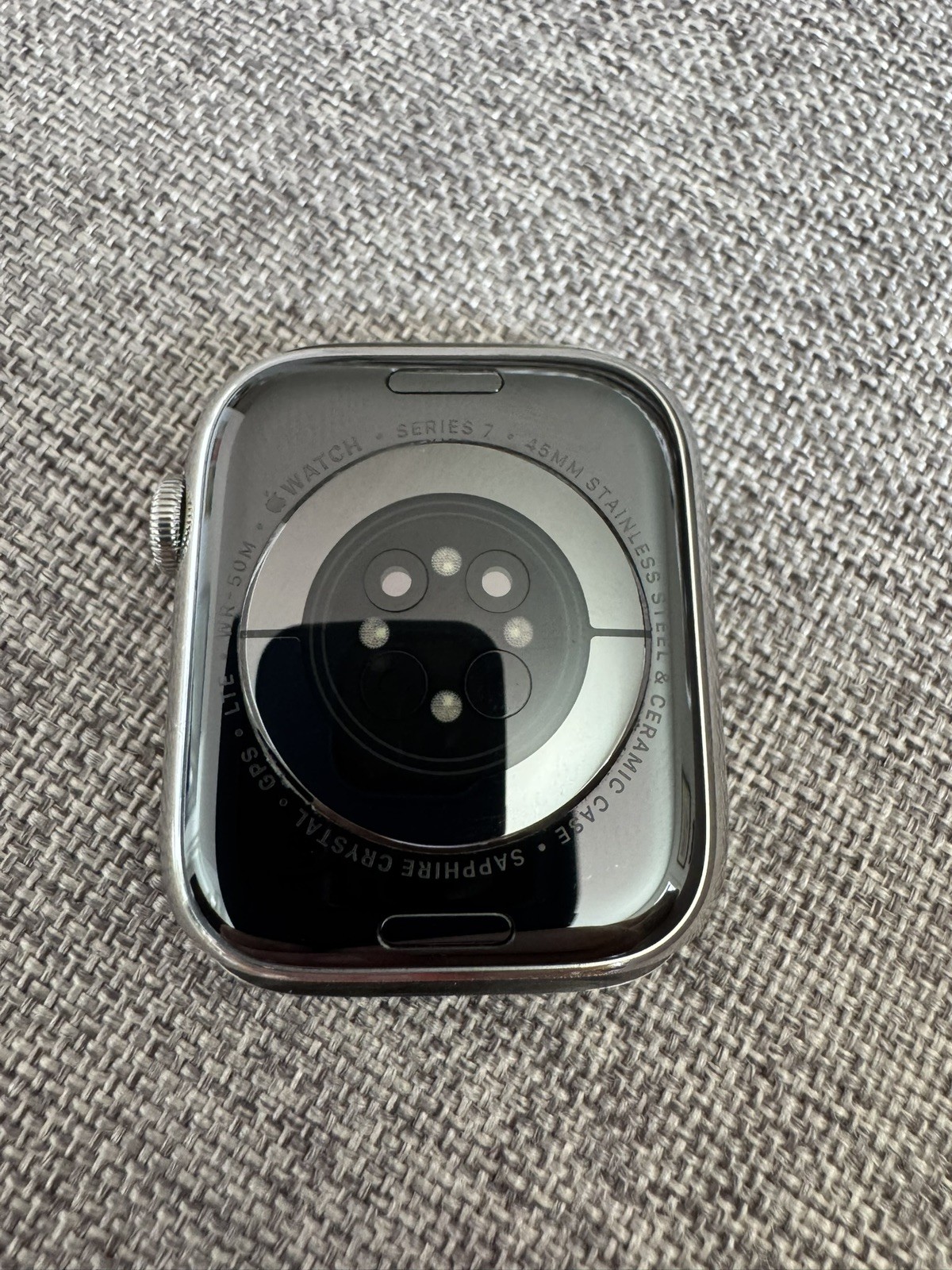 Apple Watch Series 7 GPS + LTE 45MM 71% BH Silver Stainless Steel Case + Bands