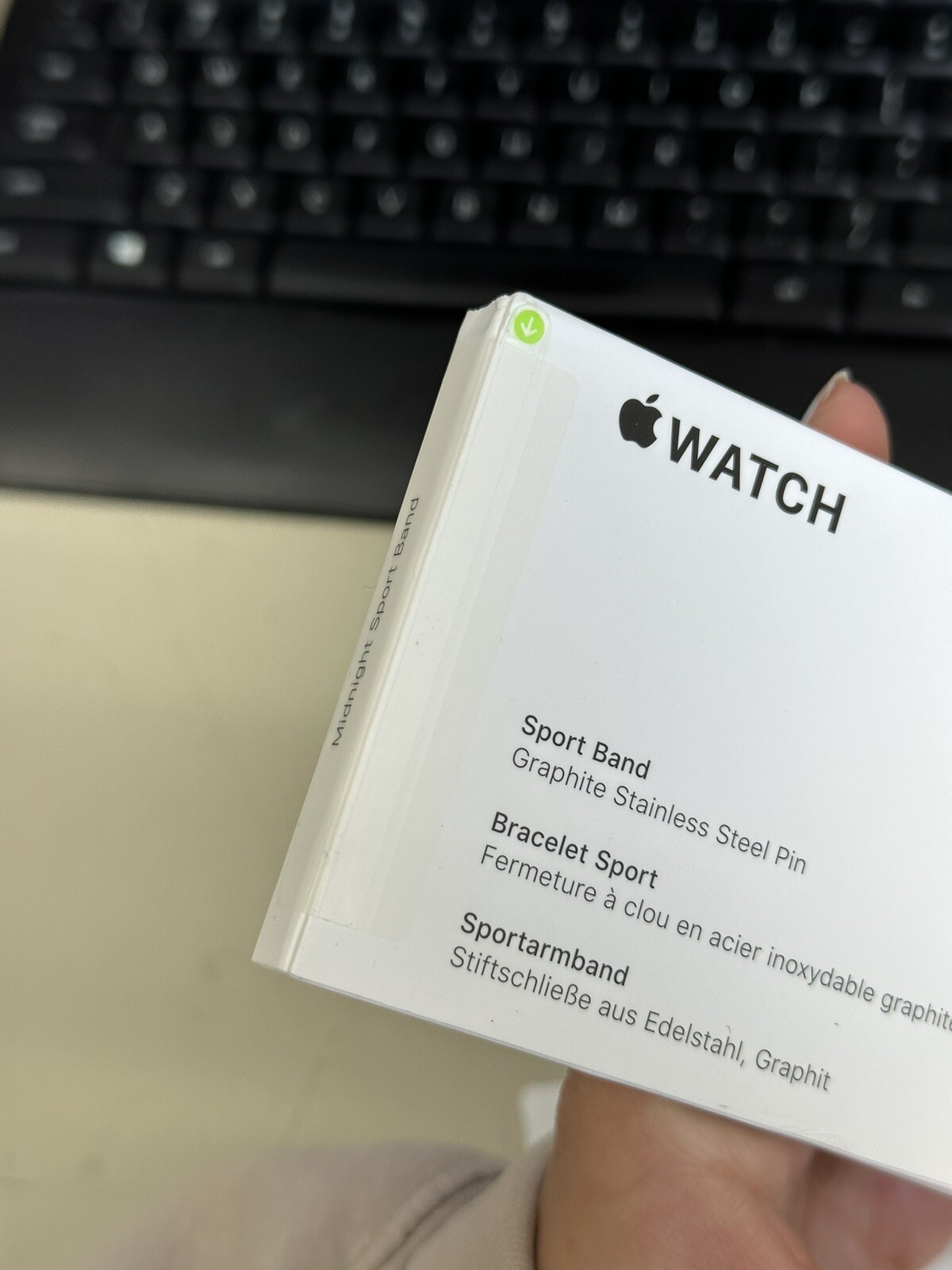 Apple Watch Series 8 45mm Midnight Aluminum Case with Sport Band, M/L (GPS)