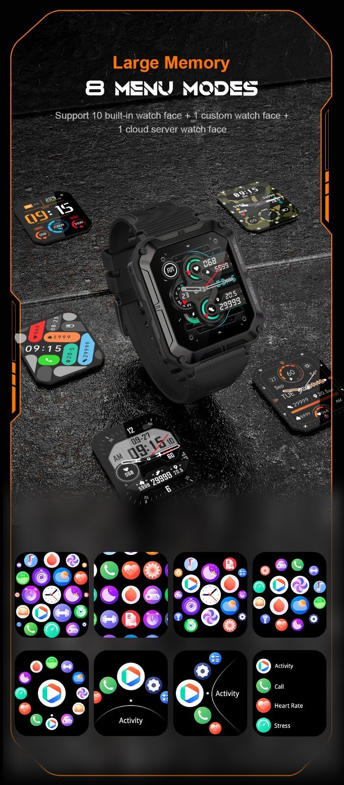 Military Smart Watch for Men, Answer/Make Calls