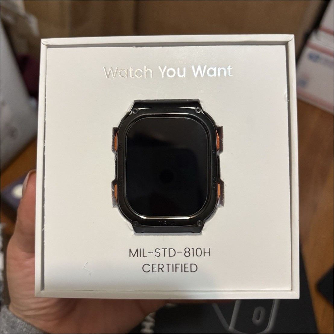 Tank M3 Ultra Smart Watch MIL-STD-810H Black Silicone Band Plastic Case