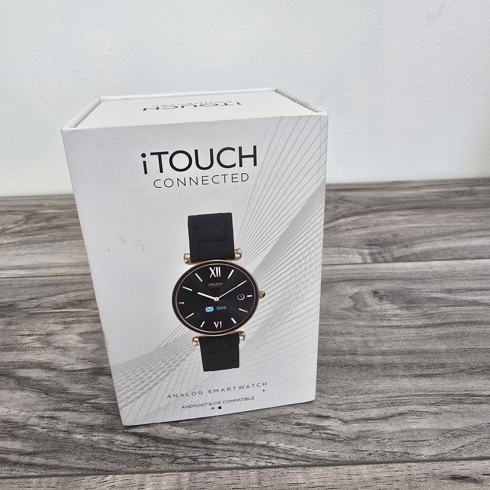iTouch Connected Analog Hybrid Smartwatch Fitness Tracker Black and Gold
