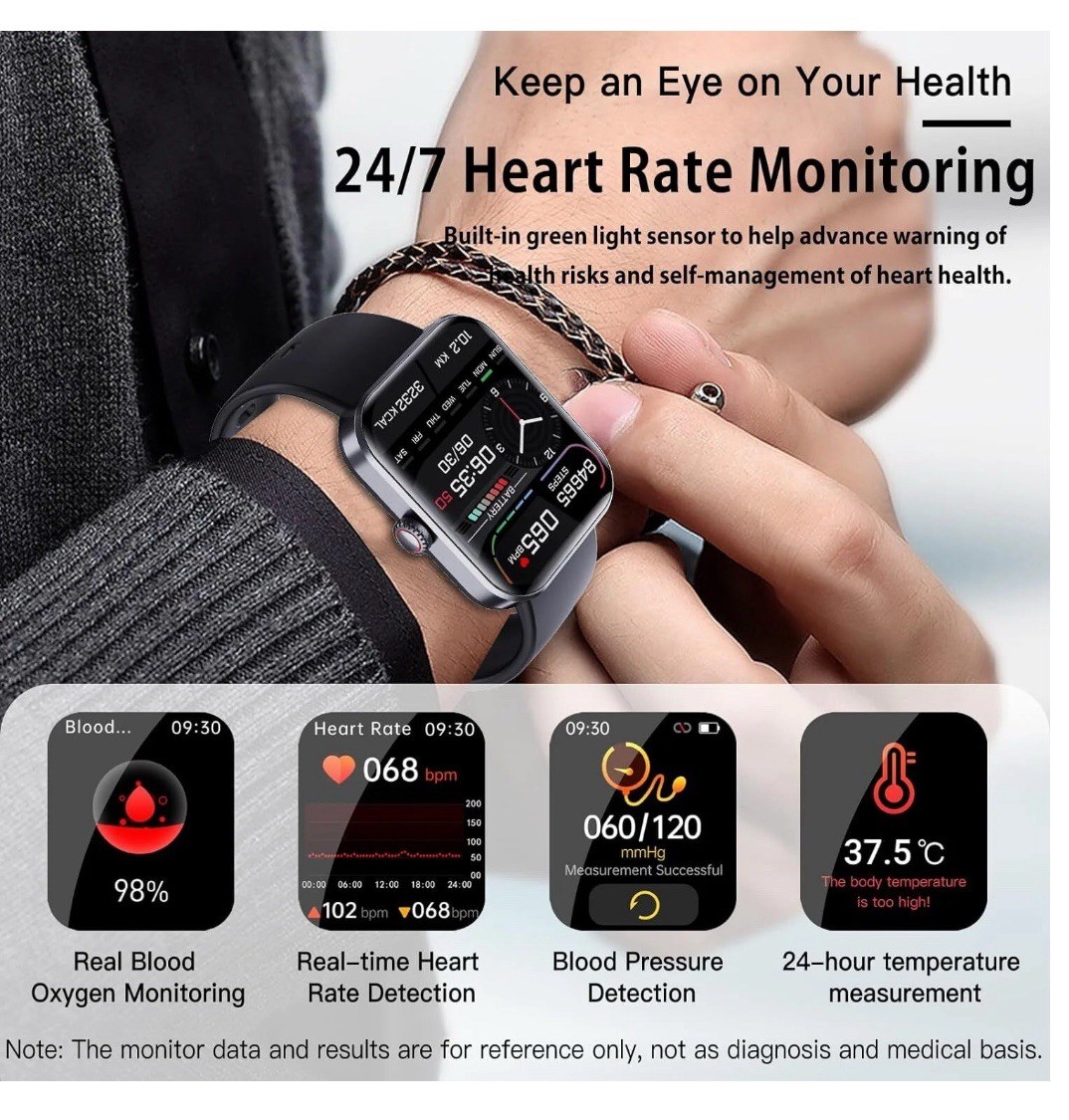1.91″ Slim Smartwatch, Wrist Calls, Sports Modes, Waterproof, Health App