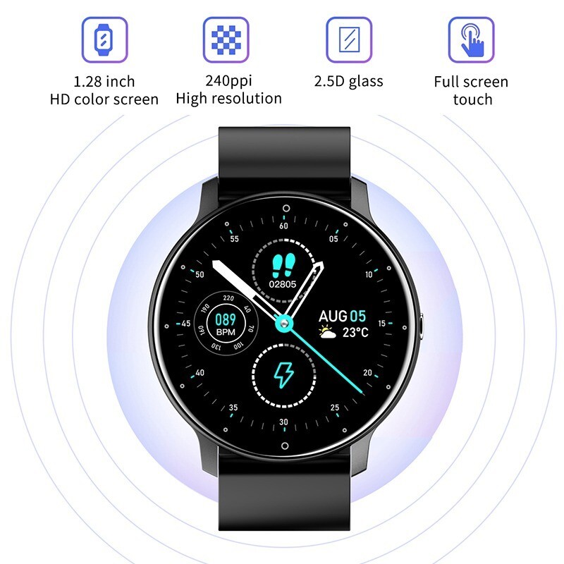 Smart Watch Blood Pressure Heart Rate Monitor Fitness Tracker For iOS Android