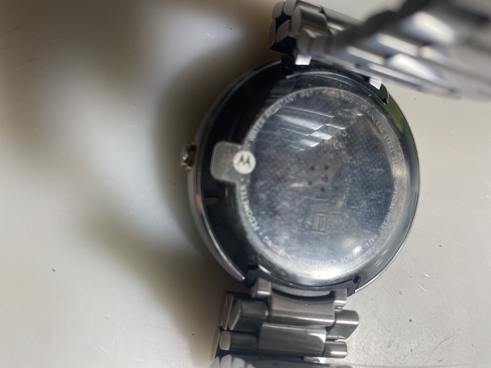 Motorola Moto 360 Gen 1 Round Android Smart Watch Silver Metal Bracelet