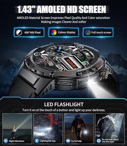 EF7 Smart Watch for Men(Answer/Make Call), 100+ Sports Modes Fitness EF7-C2-US