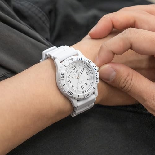 Citizen QQ Men’s Analog Solar Watch Water Resistant to 10 ATM Urethane Strap