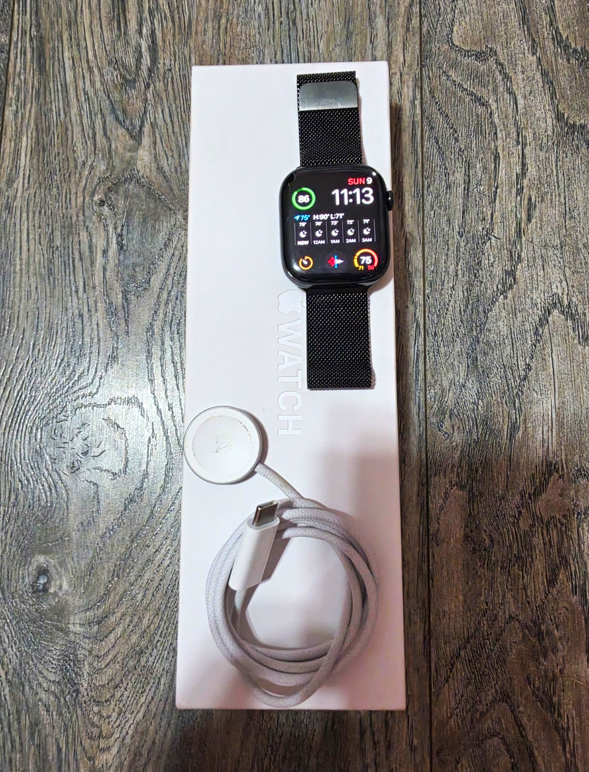 Apple Watch Series 11 46mm Titanium Black SS Milanese Loop GPS Unlocked