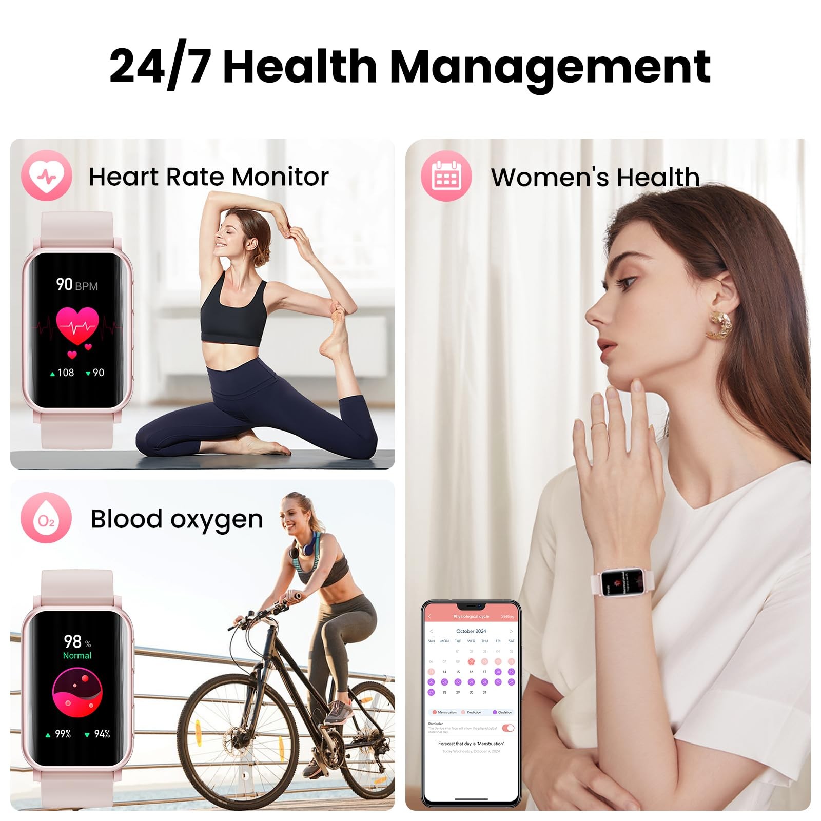 for Men Women (Answer/Make Calls), 1.57″ Curved Screen Fitness Tracker, with …