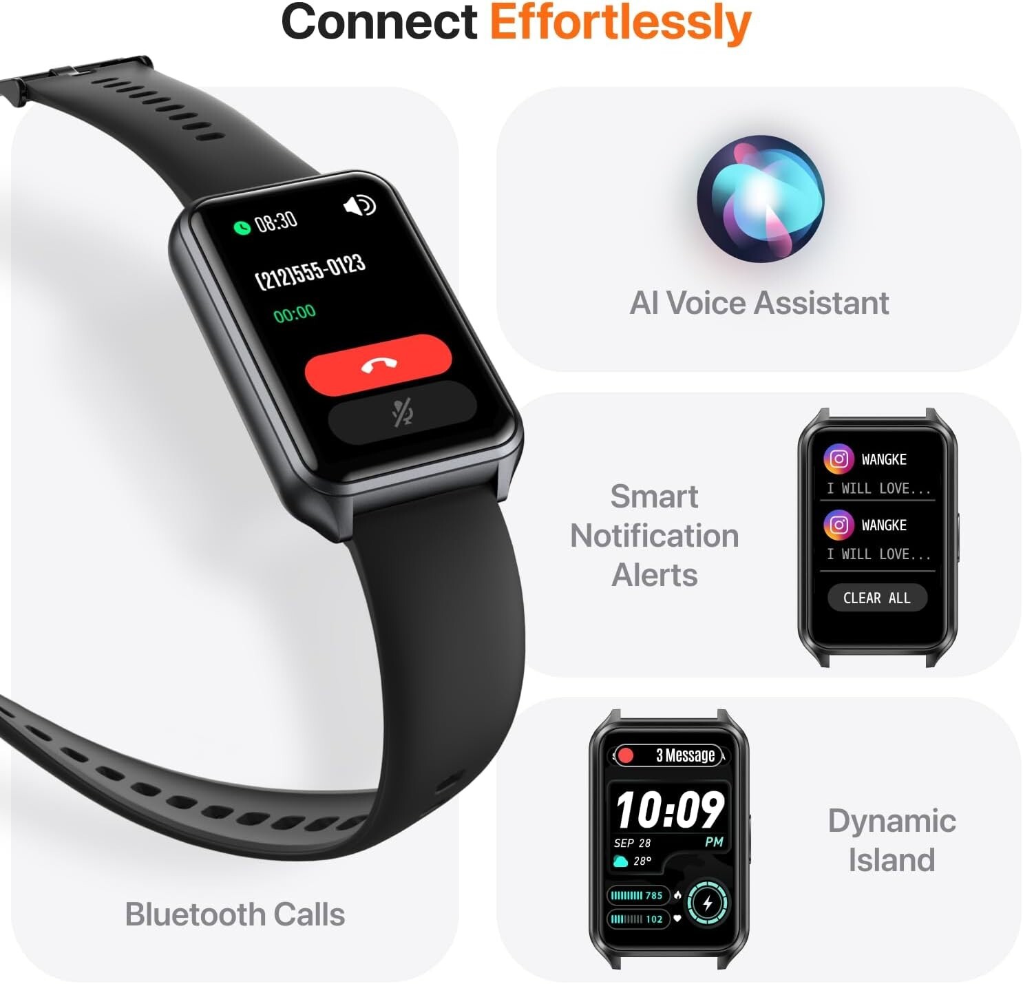 24/7 Health Monitoring Smart Watch with 100+ Sports Modes and Bluetooth Calling
