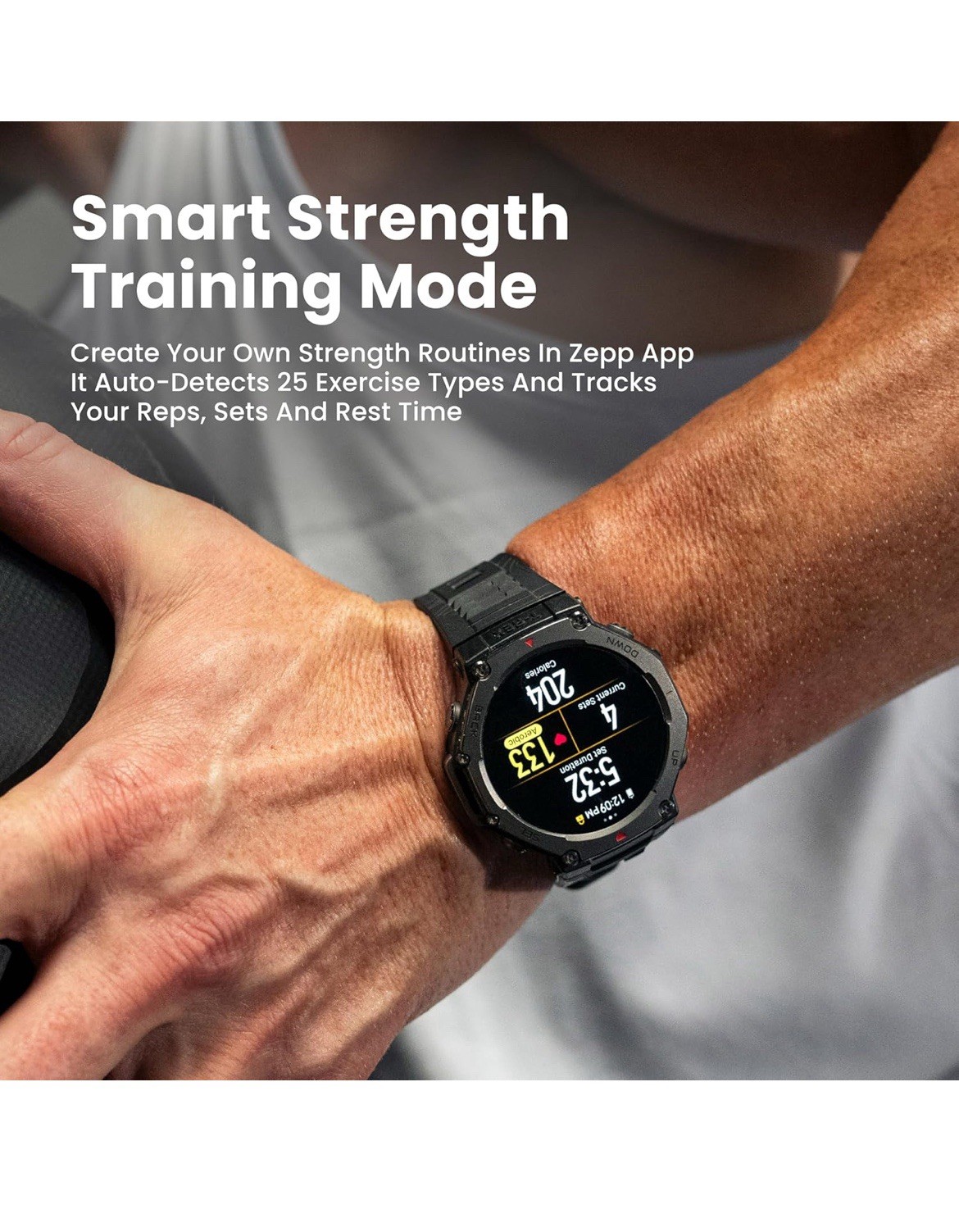 Amazfit T-Rex 3 Rugged/Military Smart Watch, Long Battery Life, Water-Resistant