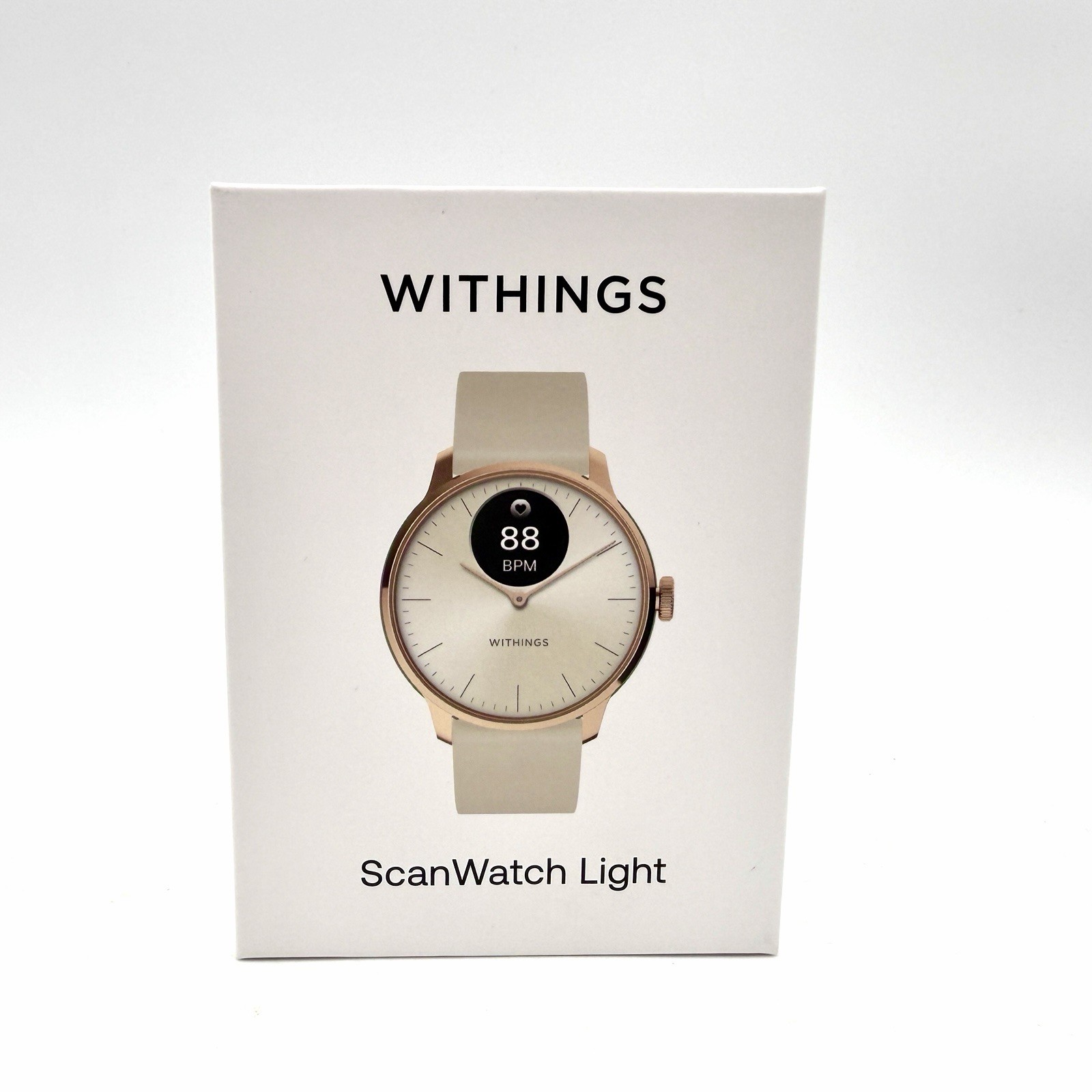 Withings ScanWatch Light – Sleep Monitor Smart Watch – Sand – 37mm